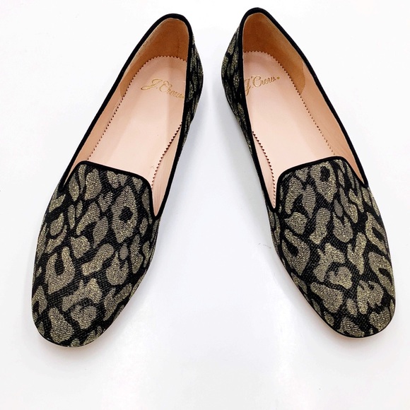 🆕 {J. Crew} Metallic Leopard Smoking Loafers - Picture 5 of 11